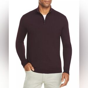 The Men's Store at Bloomingdale's Quarter-Zip Merino Sweater NWT